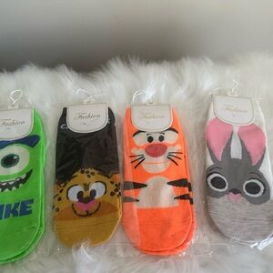Green and Black, Orange, Gray Animal Print socks Accessories 4 pairs per order
